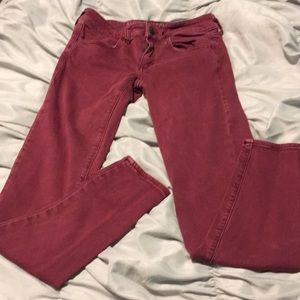 American Eagle Outfitters Burgundy Jeggings